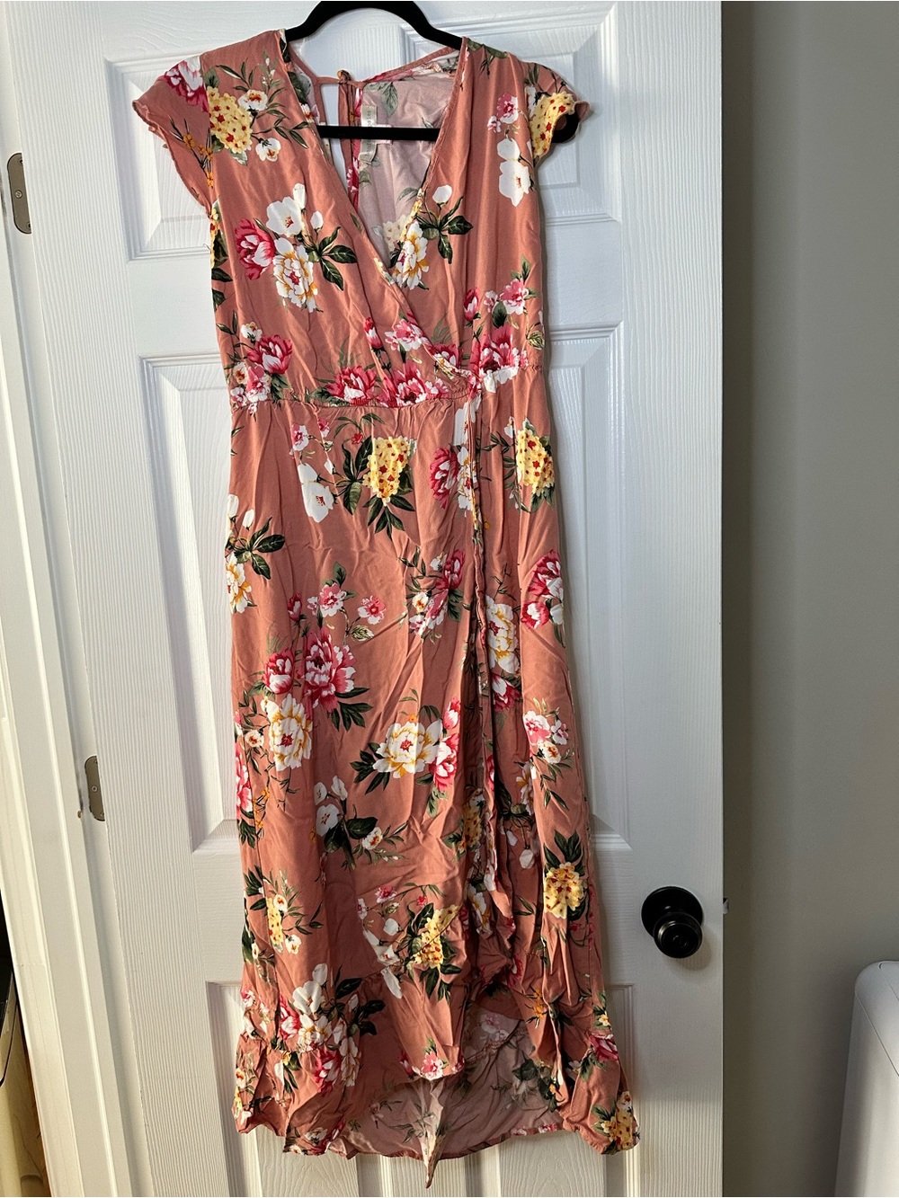 Band of Gypsies Floral High-Low Wrap Dress Size Large